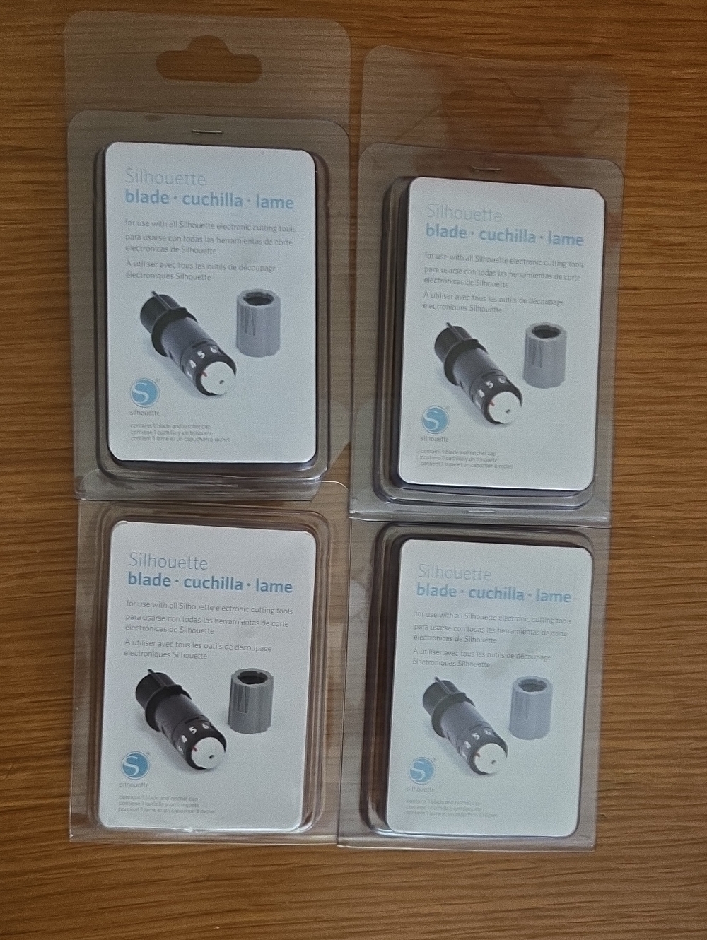 Bundle Of 4 Silhouette Cutting Blade Set in White and Gray